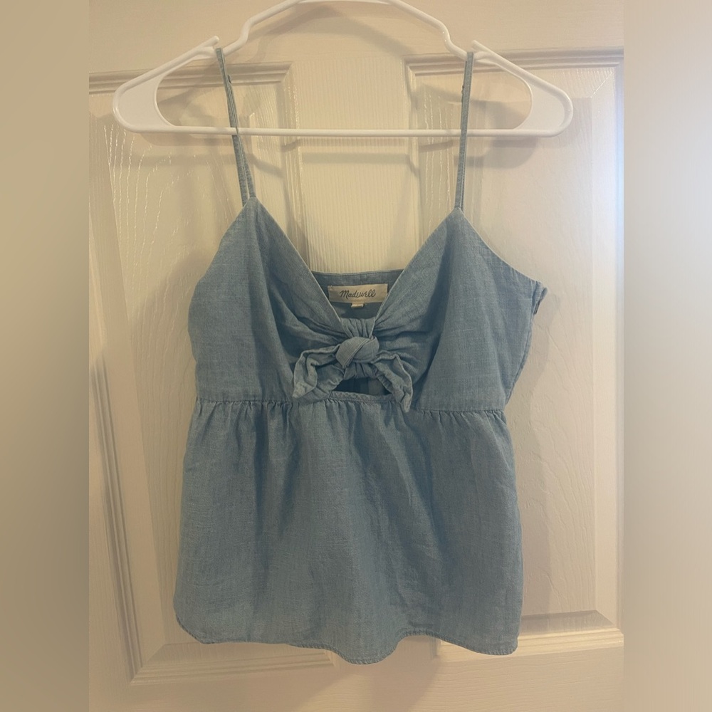 Madewell blue tank top